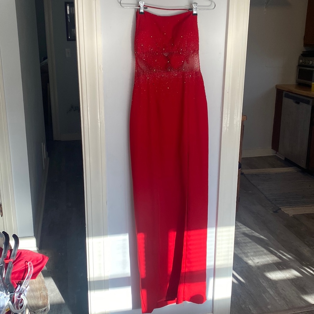Red Pricilla’s Formal Prom Dress